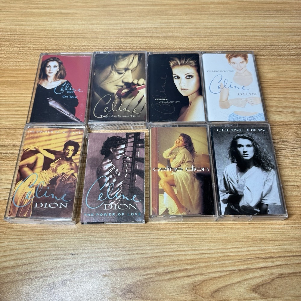 CELINE DION‎ Cassette Tape Lot of 8 Unison Self Titled Power Colour of Love ETC
